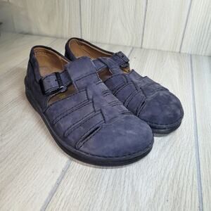 Birkenstock Blue Leather Madeira Fisherman Closed Toe Sandals  Womens Size 7 M 5